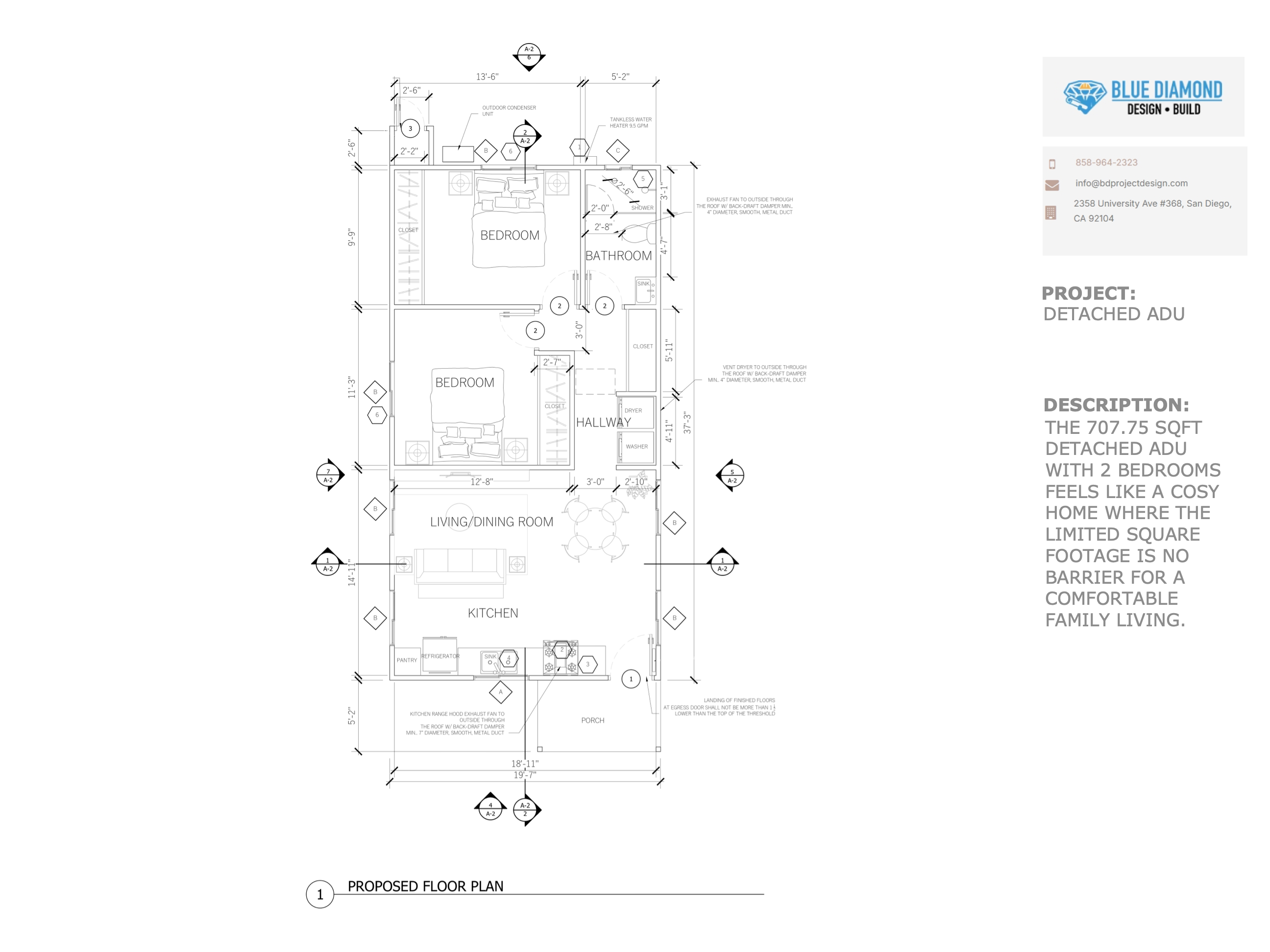 Detached ADU 707.75 sqft